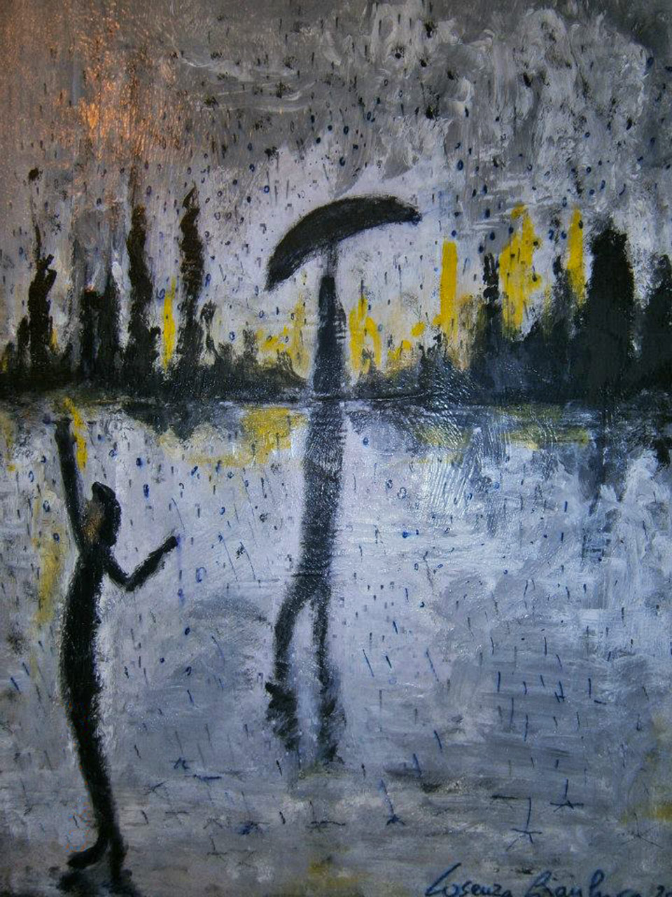 After bombs, the rain - tecnica mista su legno cm 40 x 50 anno 2013